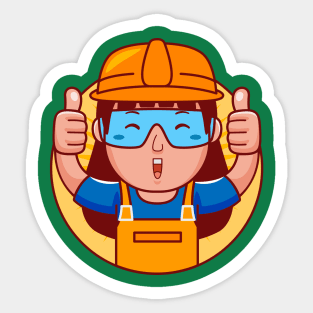 Engineer Woman Sticker